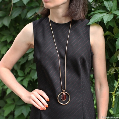 Колье Fiore Luna, COFFE AGATE